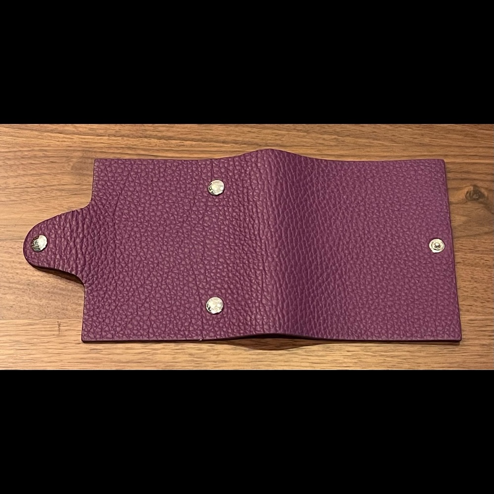 Hermes Ulysse Mini notebook cover in purple Togo leather. With box and ribbon. - Picture 3 of 10